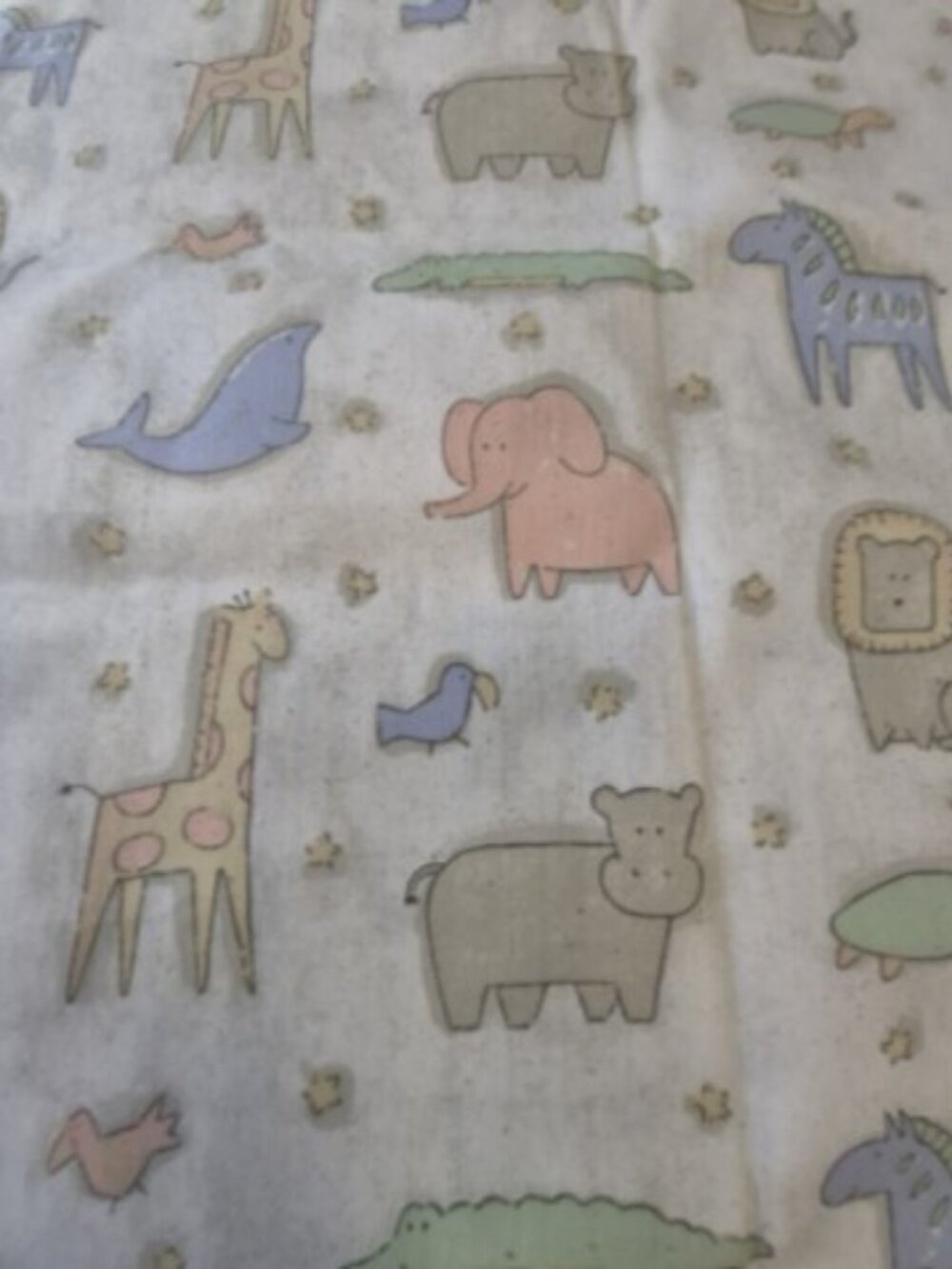 Pastel Animal Print Fabric – Safari Zoo Theme – 60x36"